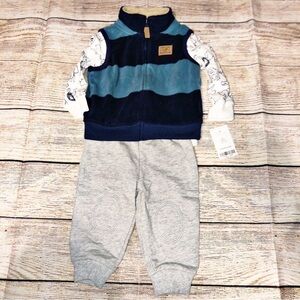 NWT Carter’s Brave Like Daddy baby boys fleece 3 Piece Outfit Size 6 M